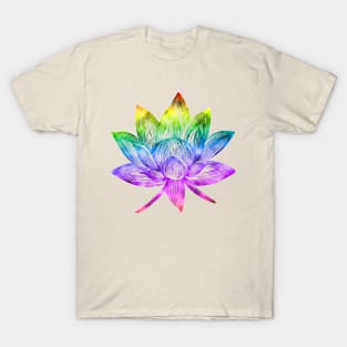 Rainbow Lotus Flower T-Shirt